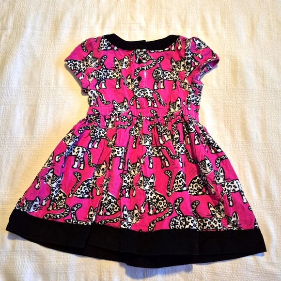Gymboree girls size 2T Tails of the City line pink, black & white corduroy dress - Picture 3 of 5